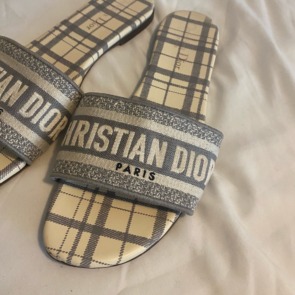 Gray & white Christian dior sandals - Picture 2 of 4